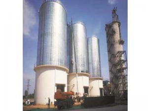 濮陽同力建材有限公司15米乘23米水泥鋼板倉(cāng)3座